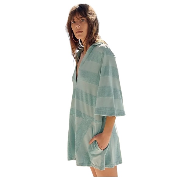 Free People Beach Charlton Romper Medium NEW Terry Beachy Pockets Swim Cover Up - Picture 8 of 13